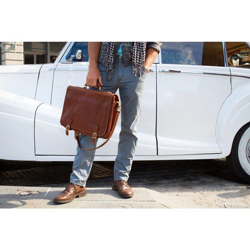 leather messenger bag floto parma